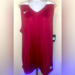 Nike Dri-FIT  MAROON W/WHITE TRIM TANK TOP